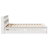 Bookcase Bed without Mattress White 120x200 cm Solid Wood Pine 3309813