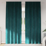 Blackout Curtains 2 pcs Dark Green 140 x 225 cm Velvet 4107215
