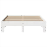 Bed Frame without Mattress White 140x190 cm Solid Wood Pine 855368