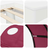 Bed with Tunnel 4 pcs White and Red Engineered Wood 3423669