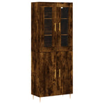 Highboard Smoked Oak 69.5x34x180 cm Engineered Wood 3198206