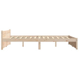 Bed Frame without Mattress Solid Wood 135x190 cm Double Double 815019