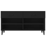 Shoe Cabinet Black 102x35x55 cm Engineered Wood 812826