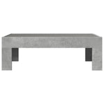 ZNTS Coffee Table with Infinity LED Concrete Grey 90x50x30 cm 847619