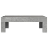 ZNTS Coffee Table with Infinity LED Concrete Grey 90x50x30 cm 847619