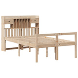 Bookcase Bed without Mattress 135x190 cm Doouble Solid Wood Pine 3322045