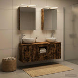 Bathroom Cabinet Set 5 pcs Smoked Oak Engineered Wood 3406355