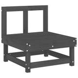 Garden Middle Sofas 2 pcs Grey Solid Wood Pine 825403
