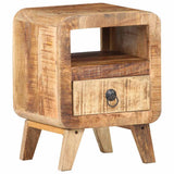 Bedside Cabinet 30x30x41 cm Rough Mango Wood 321616