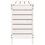 Garden Footstool White Solid Pine Wood Compact Modular 844889