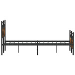 Bed Frame without Mattress Smoked Oak 120x190 cm Small Double Engineered Wood 4106758