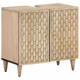 Bathroom Sink Cabinet 62x33x58 cm Solid Wood Mango 358267