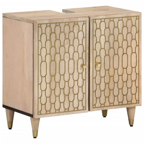 Bathroom Sink Cabinet 62x33x58 cm Solid Wood Mango 358267
