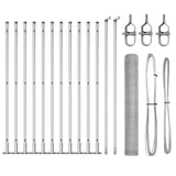 Fence Post Silver 25 x 1 m Steel 3353799