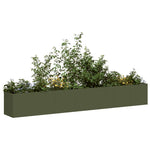 ZNTS Planter Olive Green 280x40x40 cm Cold-rolled Steel 860692