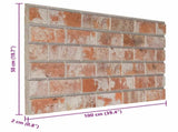 Wall Panels 10 pcs Orange 100 x 50 cm EPS Foam 42046092