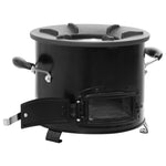 Camping Wood Stove Black 36x26x22.5 cm Metal 319439