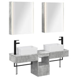 Bathroom Cabinet Set 5 pcs Concrete Grey Engineered Wood 3406330