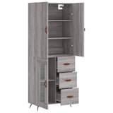 Highboard Grey Sonoma 69.5x34x180 cm Engineered Wood 3195937