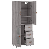 Highboard Grey Sonoma 69.5x34x180 cm Engineered Wood 3195937