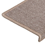 Stair Mats 15 pcs 65x21x4 cm Light Brown Rectangular Edge 134569