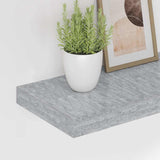 326606 Floating Wall Shelf Concrete Grey 120x23,5x3,8 cm MDF