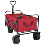 Folding Wagon Red 89 x 63 x 96 cm Steel and Polyester Oxford 42020659