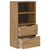 ZNTS Side Cabinet with Drawers ODDA 40x24x79 cm Solid Wood Pine 4103593