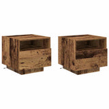 Bedside Cabinet 2 pcs Old Wood 40 x 39 x 37 cm Engineered Wood 863067