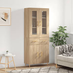 Highboard Sonoma Oak 69.5x34x180 cm Engineered Wood 3198524
