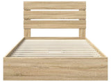 Storage Bed with Drawer Sonoma Oak 100 x 200 cm Engineered Wood 3411919