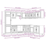 ZNTS 14 Piece Kitchen Cabinet Set Porto White Engineered Wood 3314991