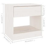 Bedside Cabinets 2 pcs White 40x31x40 cm Solid Pinewood 808066