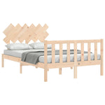 ZNTS Bed Frame without Mattress 120x200 cm Solid Wood Pine 3193461