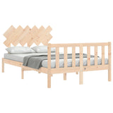 ZNTS Bed Frame without Mattress 120x200 cm Solid Wood Pine 3193461