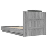 Bed Frame without Mattress Grey Sonoma 75x190 cm Small Single 3209980