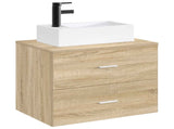 Bathroom Wash Basin Matte Black 45.5 x 25.5 x 13 cm Metal 890225
