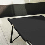 Folding Camping Bed 2 pcs Black 206 x 76 x 74 cm Oxford fabric 42003169