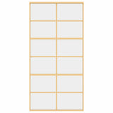 Sliding Door Gold 102.5x205 cm Clear ESG Glass and Aluminium 155168