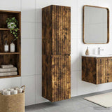Wall-mounted Bathroom Cabinet Smoked Oak 33 x 34.5 x 160 cm 890647