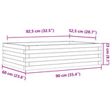 Garden Planter 90x60x23 cm Impregnated Wood Pine 847237