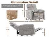 Electric Power Recliner Chair, 300&deg Swivel Rocker, Adjustable Headrest & Foldable Armrests, 330 15582255
