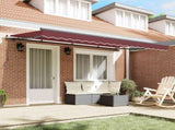 Retractable Awning Burgundy 350 x 200 cm Fabric 3329670
