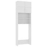 ZNTS Washing Machine Cabinet White 64x25.5x190 cm Engineered Wood 800027