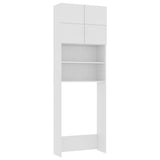 ZNTS Washing Machine Cabinet White 64x25.5x190 cm Engineered Wood 800027
