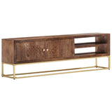 TV Cabinet 138x30x46 cm Solid Mango Wood 286552