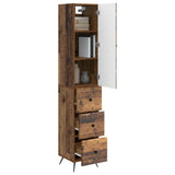 Cabinet Set 2 pcs Old Wood 34.5 x 34.5 x 90 cm Engineered Wood 3416896