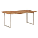 ZNTS Dining Table 180x90x76 cm Solid Acacia Wood 286476