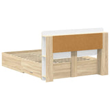 Bed Frame with Storage Sonoma Oak 150 x 200 cm Engineered Wood 3433882