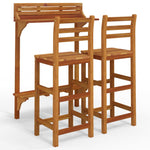 3 Piece Balcony Bar Set Solid Wood Acacia 3116002